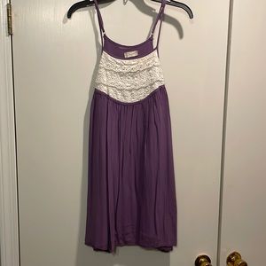 Altar’d State Purple and White Flowy Dress